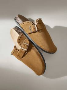 Solecia Cuccoo 女士可调节扣式时尚平底乐福鞋