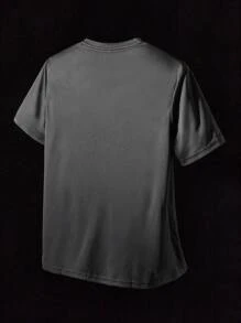 NEON BLANC Men's Letter Pattern Tee, Summer, Streetwear Inspired - Black - View 2