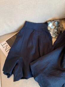 Airaco 2pcs/Set Women Summer Casual Shirt And Shorts Set