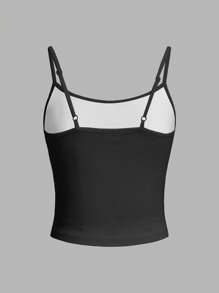 SHEIN EZwear 女士休闲夏季朋克猫眼性感吊带背心，Y2K时尚夏季可爱猫眼上衣，适合外出穿着 - 彩色 - 查看 3