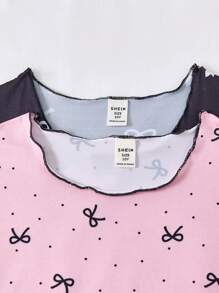 Genkimix Kids 2 st/set stickad nattlinne med fjärilsmönster för flickor, sommar