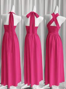 Rafferiza فستان ربيعي وصيفي 2025 فضفاض عارضة من النساء طراز بوهيمي أنيق وعصري لحفلات الزفاف وخريج الجامعة والأعياد والسهرات والشاطئ، بأكمام حرة وخط رقبة على شكل V ولمسات كاجوال وطراز زي الحفلات موديل جديد متعدد الطبقات إلى الأرض مع شريط الخصر