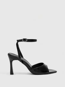CUCCOO SZL Sandalias de tacón alto elegantes y de moda en color negro para mujer - Negro - Ver 2