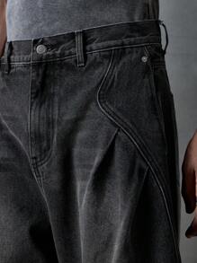 NEON BLANC Jeans in denim trame rilassate dalla forma allungata e curva, di moda casual da uomo