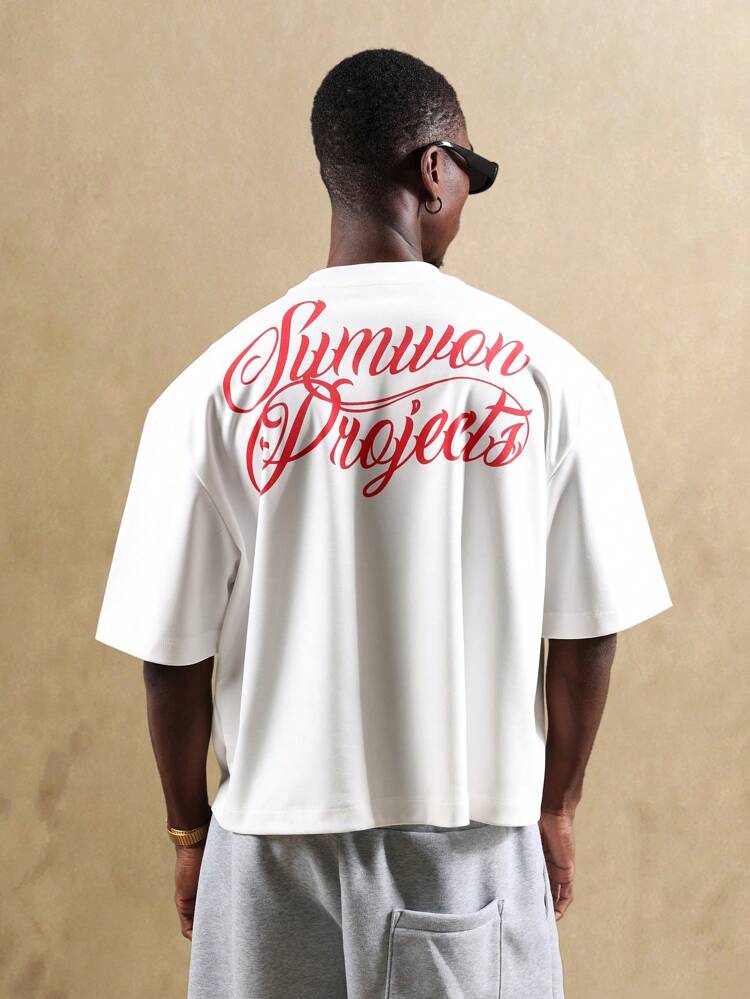 Minimalist Script Logo Boxy Streetwear T-Shirt