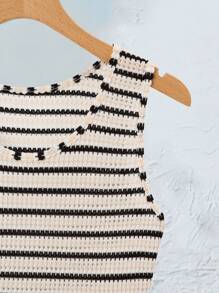 Rusticease Women's Casual Sleeveless Striped Dress, Summer - Multicolor - View 4