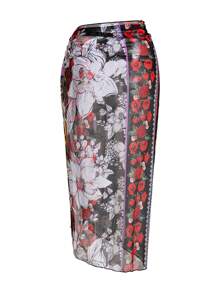 Swim Oasis Women Flower Printed Swimwear Set For Holiday And Beach For Summer Beach Vacation - Multicolor - View 8