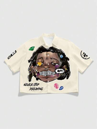 Men's Street Life Casual Printed Short Sleeve Shirt