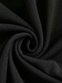 Ellevyn Plus Chain Detail Wrap Front Black Skort - Black - View 5