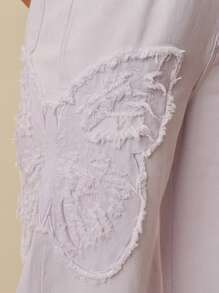 Anewsta Modische elegante Damen Jeans mit geradem Bein und Stickerei