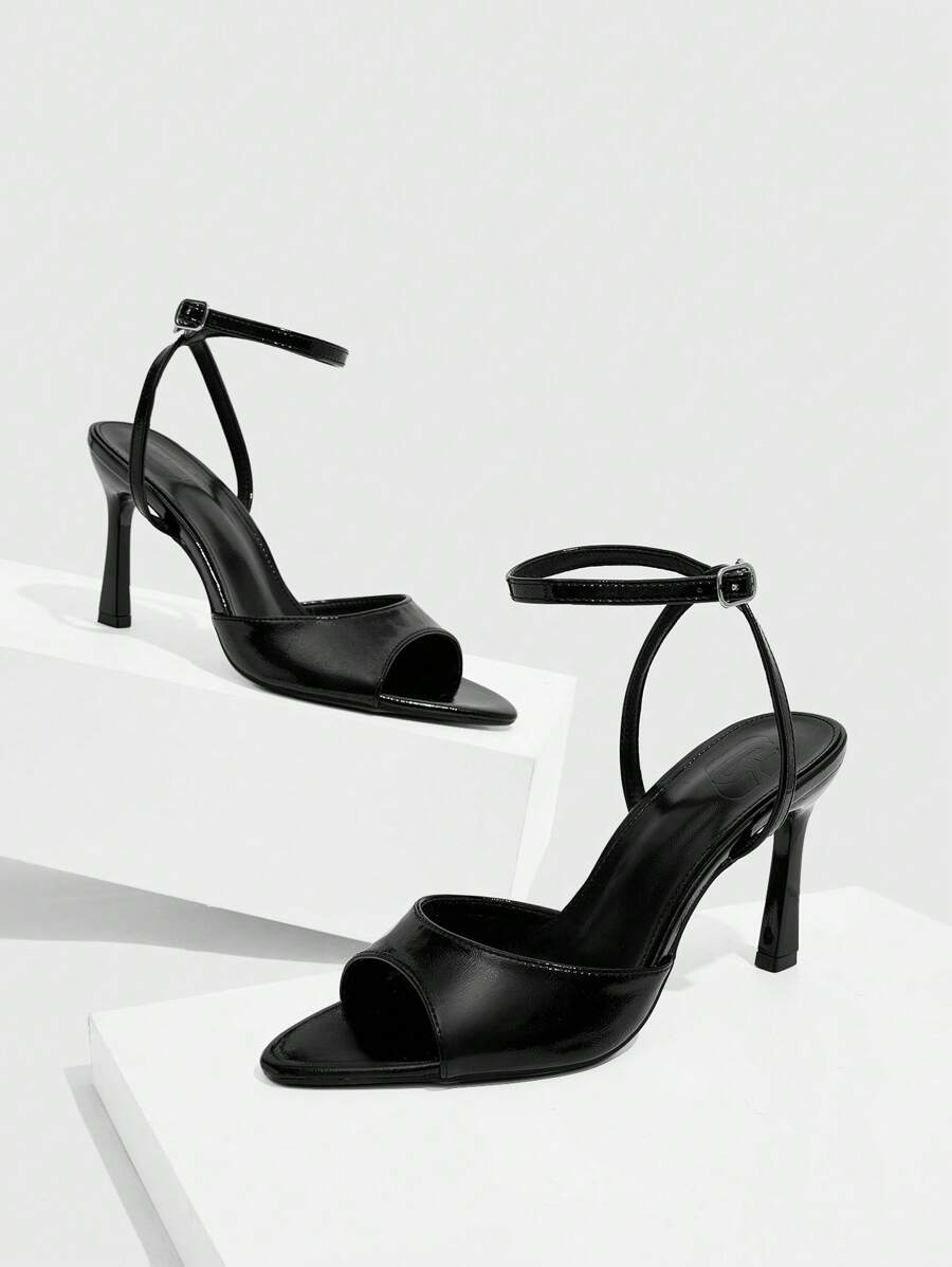 CUCCOO SZL Sandalias de tacón alto elegantes y de moda en color negro para mujer - Negro - Ver 1