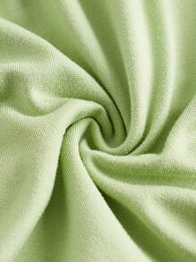 SHEIN Maternity Breastfeeding Crew Neck Sleeveless Elastic Waist Casual 2 Pieces Set, Summer - Green - View 11