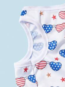 PETSIN 1 Independence Day Star Stripe National Flag Printed Pet Tank Top - Multicolor - View 10