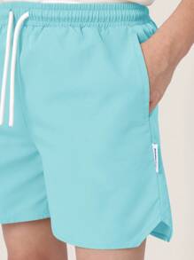 SUMWON Summer Leisure Swimming Board Shorts Drawstring Waist Beach Holiday Pool Casual Wear Boys Teen - Teal Blue - View 7