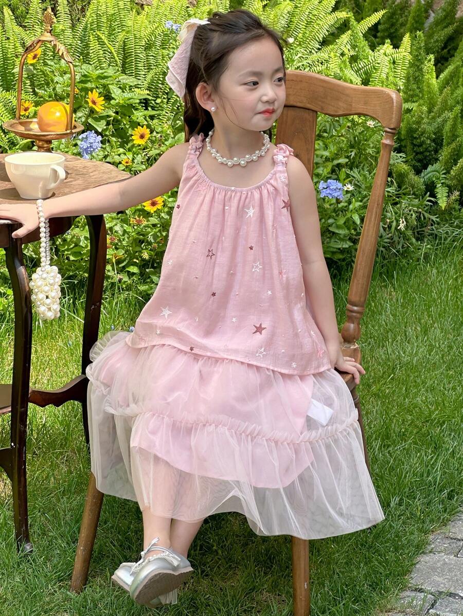 Dazy Kids Young Girl Autumn Clothes Top Set Vacation - Pink - View 1