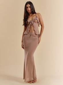 SHEIN BAE Women Two Pieces Outfits For Daily Wear - Rusty Rose - View 3