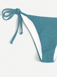 Swim Mod Traje de baño de bikini con brillo y corte asimétrico para vacaciones y playa