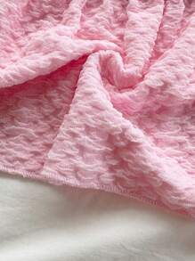 Soleia 女士粉色纹理针织系带露背短款上衣和迷你裙套装，适合度假、派对、约会、下午茶、婚礼季、海滩、春夏邮轮度假、波西米亚风格