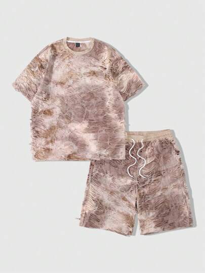 Grunge Punk Set de camisetas holgadas desgastadas para hombre