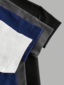 Easithlete 4 chiếc áo thun thể thao tay ngắn liền mạch màu trơn thường ngày mùa hè Sport Studio - Nhiều màu - Xem 4