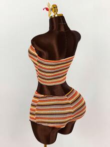 Amplova Women Two Pieces Outfits For Daily Wear - Orange - View 12
