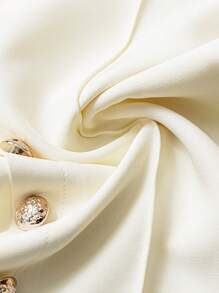 SHEIN Clasi Damskie, jednolite, metaliczne, minimalistyczne, stylowe spodnie