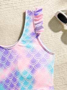 Tween Girls One-Piece Swimsuit, Digital Printing Cute Playful Design, Suitable For Swimming, Beach, Holiday Party