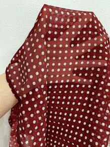 Top de tirantes de mujer con encaje, parches y estampado de lunares, ideal para el verano - Rojo - Ver 8