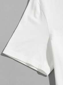 Manfinity BRENVOR Men Cotton Round Neck Solid Plain Short Sleeve Tee, For Going Out, For Friends, Summer