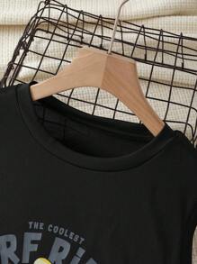 Funny Cartoon Cute & Mischievous Sleepwear For Teenagers & Young Men - Black - View 4