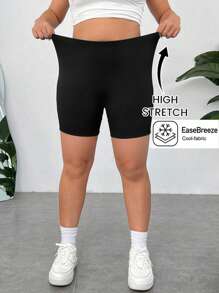 SHEIN EZwear Bộ 3 quần legging cỡ lớn màu đen, trắng, xám đậm. - Màu xám đen - Xem 3