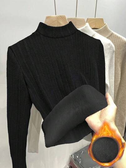 INAWLY Camiseta de manga larga para mujer térmica, cálida y estilizadora