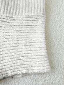 Elamini Crocheted Starfish Texture Pink Knit Shorts - Beige - View 6