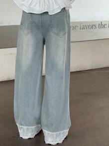 Dazy Kids 青少年女孩 青少年女孩秋季牛仔裤 - 淺色水洗藍 - 查看 4