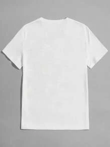 Manfinity BRENVOR Men Cotton Round Neck Solid Plain Short Sleeve Tee, For Going Out, For Friends, Summer