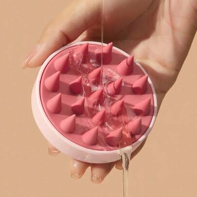 1PC 3.15x2.76 Inch Bàn chải mát xa tóc bằng silicon mềm Bàn chải tẩy tế bào chết da đầu Bàn chải gội đầu Thân thiện với da Lược gội đầu Bàn chải chà đầu thoải mái Bàn chải tắm cho gia đình Trang trí phòng tắm Du lịch Dụng cụ chăm sóc tóc thiết yếu mùa hè phải có Máy mát xa da đầu thư giãn Bàn chải tóc nhẹ nhàng Bàn chải silicon Phụ kiện chải chuốt giảm căng thẳng