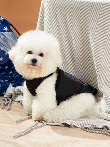 PETSIN 1 Piece Of Independence Day Star Hand Striped Printed Pet Vest - Multicolor - View 5
