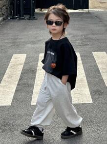 Dazy Kids 男童宽松休闲运动裤，秋季款 - 灰色 - 查看 4