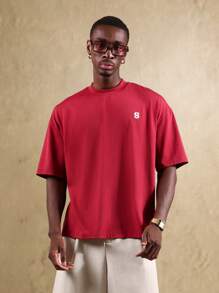 SUMWON Streetwear Signature Collection Oversized Basic T-Shirt Casual Urban Everyday Essential Men Tee Minimalist Design Summer Apparel