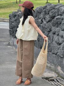 Dazy Kids 秋季童装女童碎花无袖上衣和裤子两件套