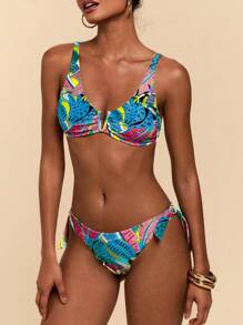 Travachic Damen Blumen Muster Badeanzug Set für den Urlaub