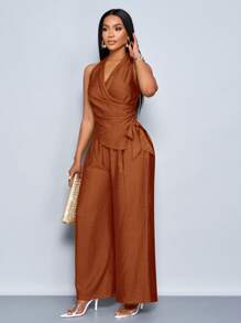 SOLERSUN Conjunto de dos piezas para mujer para uso diario - Óxido marrón - Ver 6