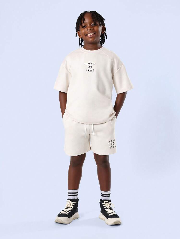 Oversized Logo T-Shirt And Shorts Co-Ord Set