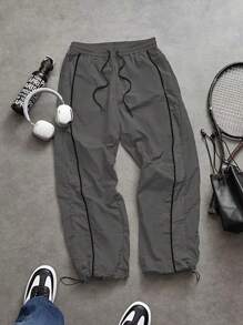 Sport MetroGents 男士抽绳腰宽松运动裤 - 灰色 - 查看 1