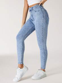 Jeanoix Men's Casual Washed Slim Fit Denim Jeans - Light Wash - View 6