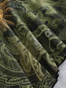 SHEIN PETITE CURVE Übergröße Damen-Urlaubs-Strick-Camisole-Tube-Top mit Retro-Print, geeignet für Herbst/Winter