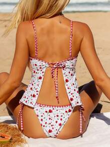 Swim Mod Ensemble de maillot de bain tankini à imprimé floral pour femme, pour l'été