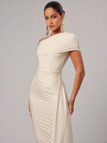 Silquee Váy Maxi Màu Trơn Cho Nữ, Váy Maxi Voan Xếp Ly Bất Đối Xứng Màu Đen Gợi Cảm Và Thanh Lịch, Váy Maxi Đen, Váy Maxi Thường Ngày, Váy Maxi Trang Trọng, Váy Maxi Dệt Kim, Váy Maxi Kỳ Nghỉ, Váy Maxi Kỳ Nghỉ Biển, Váy Maxi Đêm Hẹn Hò, Váy Maxi Siêu Dài, Váy Maxi Viền Xếp Ly Đen, Váy Maxi Dây Thắt Lưng Đen - Màu be - Xem 1