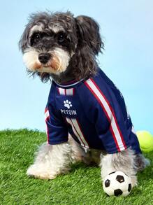 PETSIN 1pc Pet Cat/Dog Universal #23 Blue Sports Jersey Shirt With Letter Print, Fashionable Casual Sporty & Comfortable Pet Clothes - Multicolor - View 4
