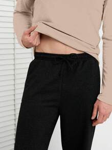 SHEIN Cottnline Conjunto De Ropa De Dormir Para Hombres - Beis - Ver 5